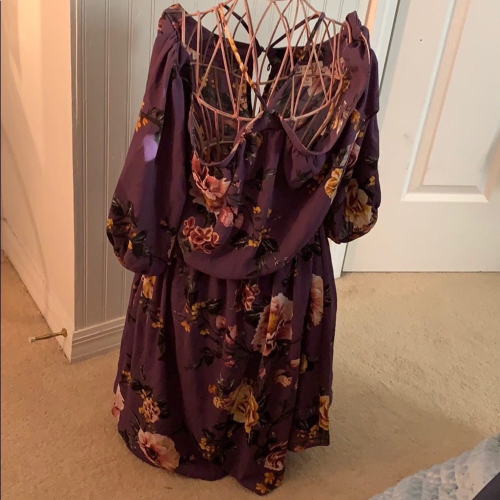Floral off the shoulder long sleeve